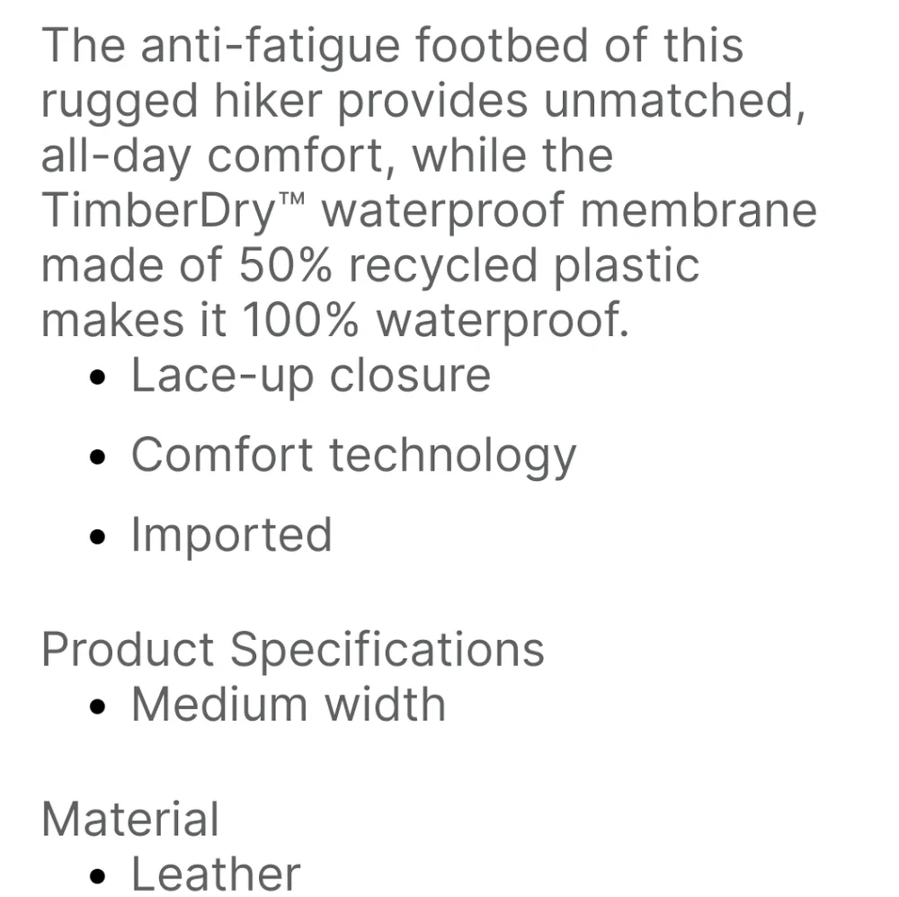 Timberland leather waterproof